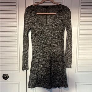 Express Charcoal Long Sleeve Dress